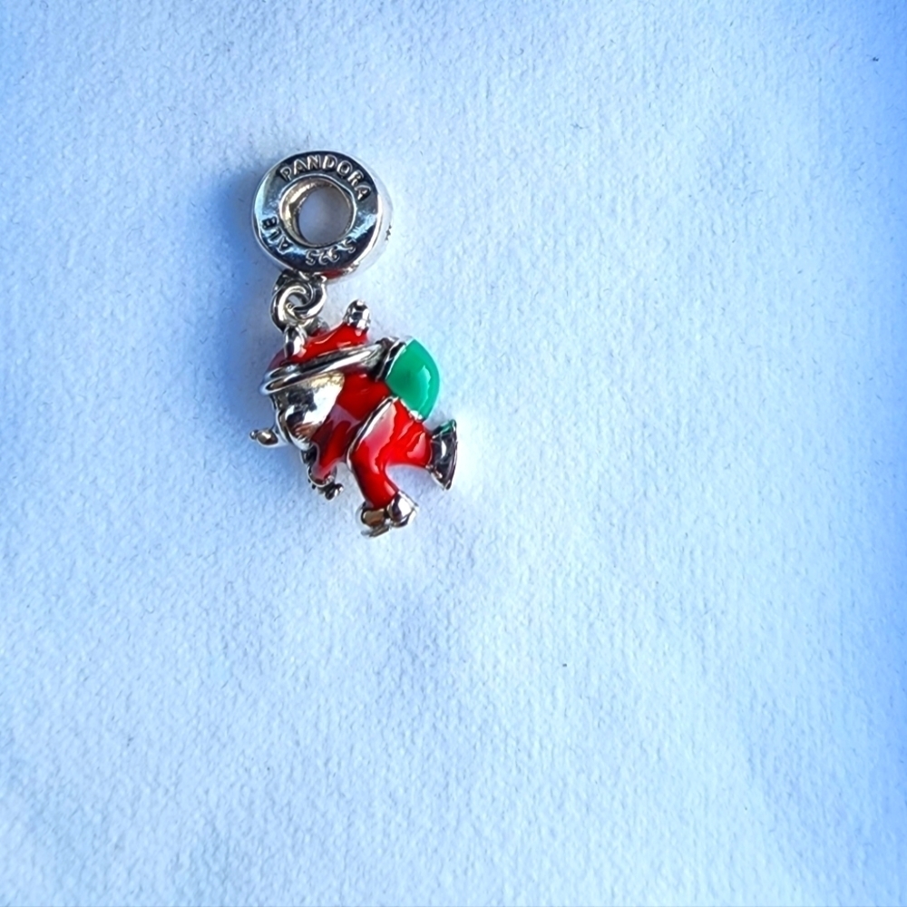 New Disney Mickey Mouse Santa Dangle silver Charm for Pandora bracelet